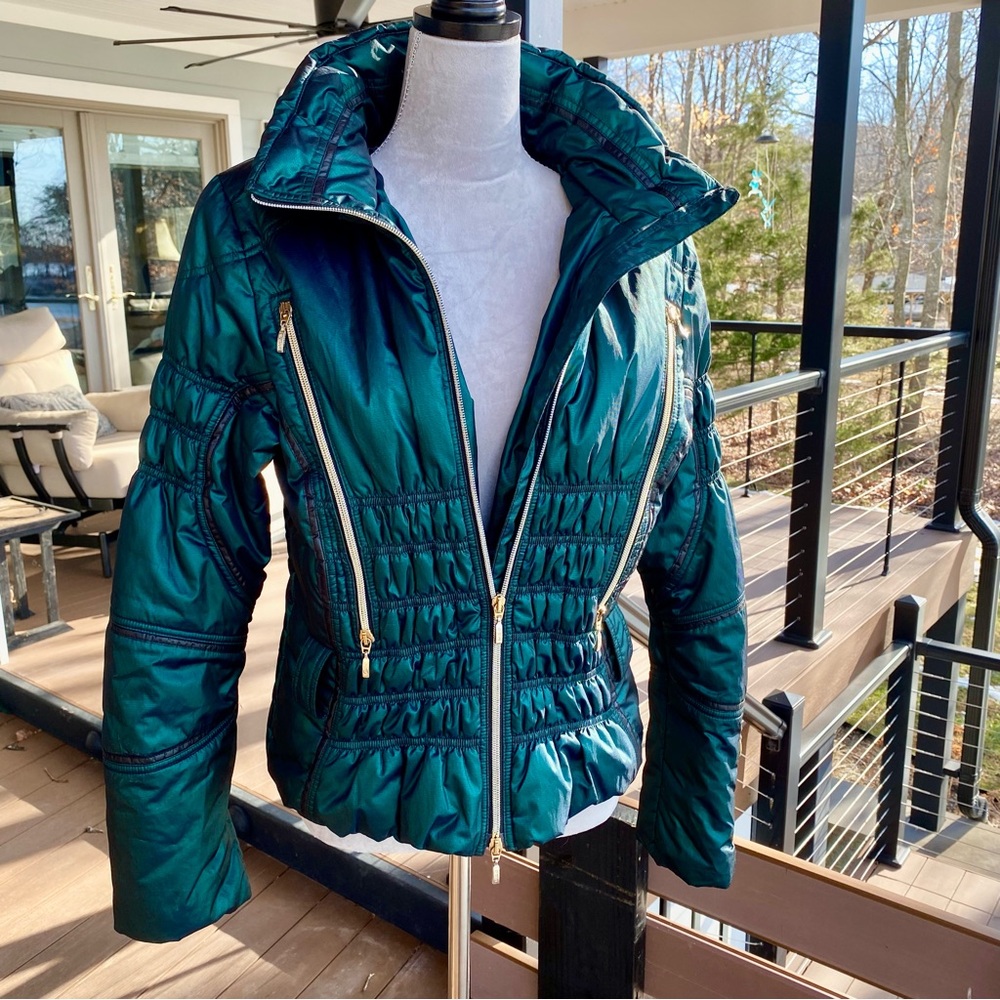 MDC. RARE ! European Ultra HI-END Brand ! Iridescent Teal Women's Ski Jacket ⛷️